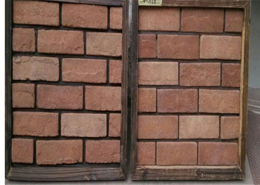 Les panneaux extérieurs adaptés aux besoins du client de brique de Faux, placage mince de brique pour la cheminée/TV mure Decration
