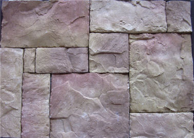 Pierre artificielle de mur de rectangle multiple de couleur avec la texture légère