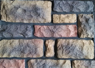 Panneaux de mur en pierre extérieurs de Faux, multi - panneaux de roche de Faux de forme